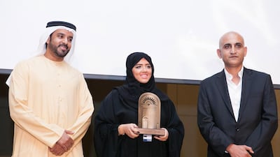 Abu Dhabi's Reem Al Meqbali won the Student Short Narrative Competition for her film Oops. Courtesy Abu Dhabi Film Festival