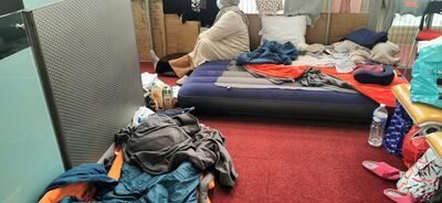 The passengers have been there for the past three weeks. Courtesy RT France