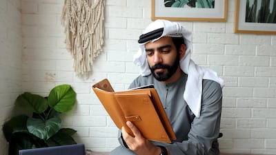 Eisa Alsubousi, founder and creative director of Abu Dhabi start-up Tharb. Chris Whiteoak / The National