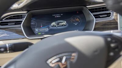 In-car technology in a Tesla Model S. David Paul Morris / Bloomberg