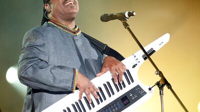 Stevie Wonder performed in Abu Dhabi on Friday, March 18, 2011. All photos: Andrew Henderson / The National