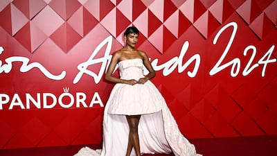 Bridgerton star Simone Ashley in Prada. Getty Images