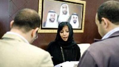 Job seekers attend the Abu Dhabi Recruitment Show. Recruiters are readying for a boom in hiring for the transport, logistics, oil and gas sectors.