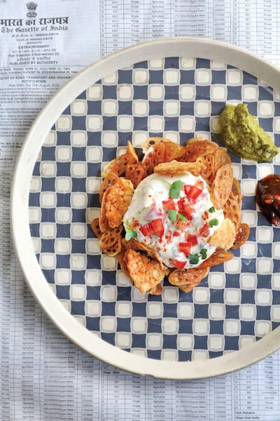 Burrata papdi chaat. Photo: Karam Puri