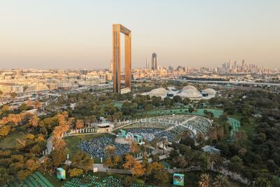 Starting at 2.30pm, the event went on into the early evening as the sun set over the city. Photo: Dubai Fitness Challenge