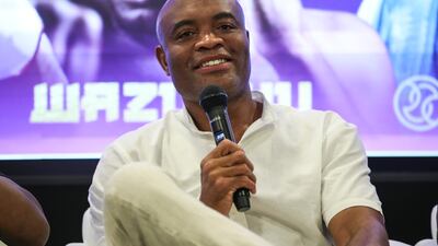 Former UFC middleweight king Anderson Silva attends a press conference at Dubai Sports Council. EPA