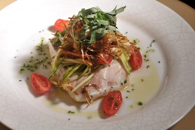 Sea bass at Le Petit Maison