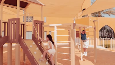 The property has shaded outdoor and air-conditioned indoor play areas