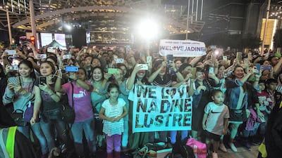 Nadine Lustre's fans cheer her on from the audience.
