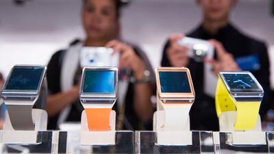 Samsung unveiled the Galaxy Gear smartwatch at the IFA show in Berlin. Gero Breloer / AP Photo