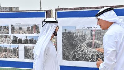 Sheikh Mohammed bin Rashid enjoyed a glimpse into the near future during his tour of Expo 2020 Dubai facilities.