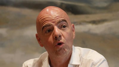 Gianni Infantino, UEFA secretary general, speaks at a press briefing in Cape Town, South Africa, Monday, Feb. 22, 2016. Infantino expects more than half of Africa's 54 countries to back him in the FIFA presidential election on Friday. (AP Photo/Schalk van Zuydam)
