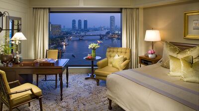 A Deluxe room at the Mandarin Oriental in Bangkok. Courtesy Mandarin Oriental Hotel Group