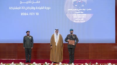 Sheikh Khaled bin Mohamed, Crown Prince of Abu Dhabi, attends a graduation ceremony at the Joint Command and Staff College in the capital. All photos: Wam