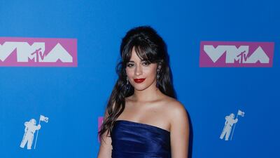 Camila Cabello in billowing Oscar de la Renta. Photo / EPA