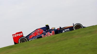 Carlos Sainz of Toro Rosso drives during practice. Mark Thompson / Getty Images