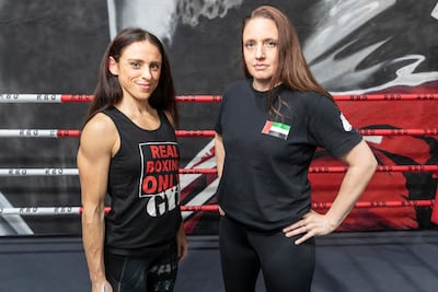 Kim Shannon has become manager Michelle Kuehn’s first signing since obtaining her boxing licence. Antonie Robertson / The National