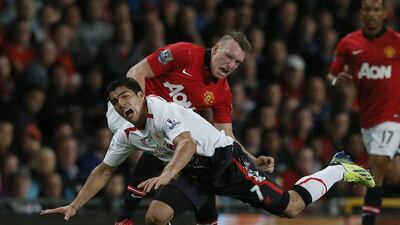 Luis Suarez was superb throughout his outing against Manchester United despite only just returning to competitive action on Wednesday night. Phil Noble / Reuters
