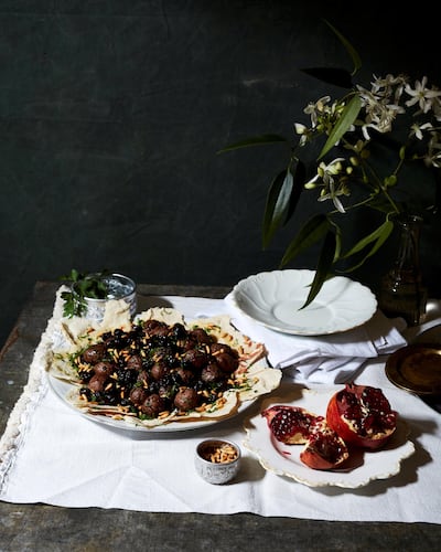 Syrian lamb meatballs with sour cherries and pomegranate molasses. Photo: Kristin Perers