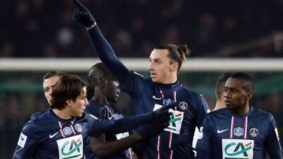 Swedish forward Zlatan Ibrahimovic, centre, is the man Paris Saint-Germain revolve their attack around.