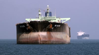 An oil tanker off the port of Bandar Abbas in southern Iran. The White House vowed last year to drive Iran's exports to zero . AFP