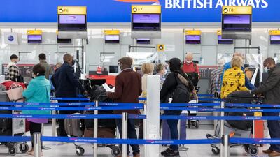 Passengers at Heathrow Airport in London, UK. Bloomberg