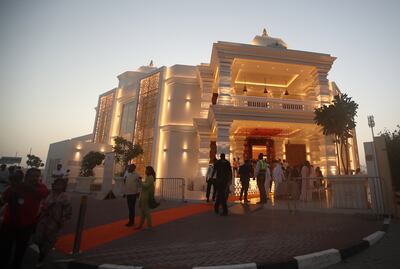 The Hindu Temple in Dubai opened last year. EPA