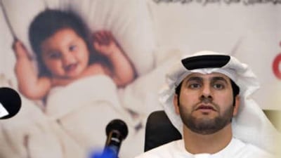 Dr Ahmad Mubarak Ai Mazroui, Chairman of the Health Authority of Abu Dhabi, announces the Thiqa health insurance scheme at a press conference in April.