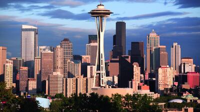 Dominating the Seattle skyline is the 184-metre-high Space Needle, a landmark observation tower that is best visited on a clear day. iStockphoto.com