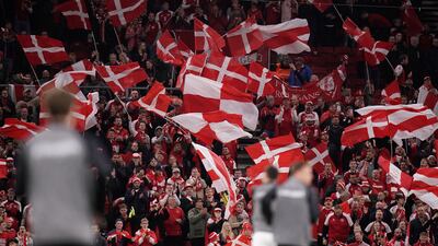 Denmark fans inside the stadium. Reuters