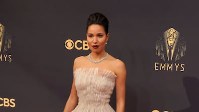 Jurnee Smollett in Dior Haute Couture. AP