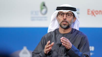 Gastech is a key enabler of conversations and connections that drive the energy transition agenda, according to Suhail Al Mazrouei, UAE's minister of energy and infrastructure. Victor Besa/The National