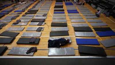 Ukrainians who fled to Mexico amid Russia's invasion of their homeland arrive at a shelter near the US border, in Tijuana, Mexico. Reuters