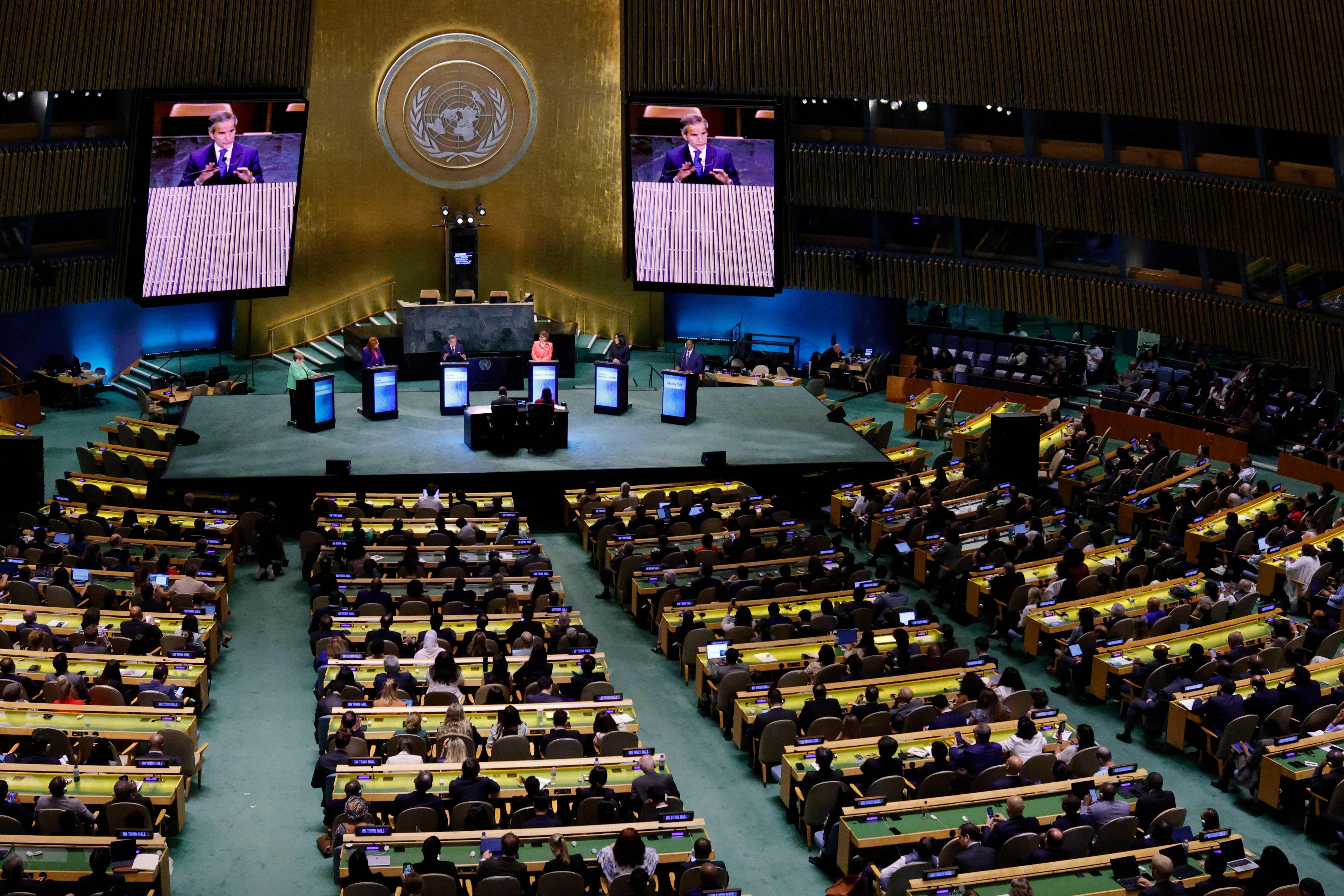 Image linked from the original feed: UN chief candidates debate reform, Strait of Hormuz and Security Council deadlock