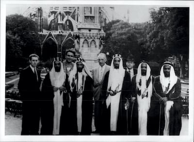 At the Notre Dame, Paris. Courtesy The Victor Hashem Family Collection