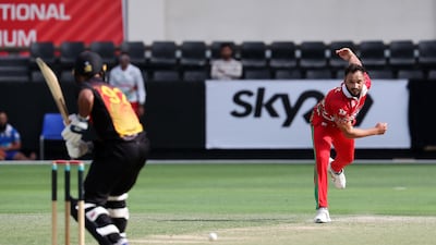 Fayyaz Butt of Oman in action.
