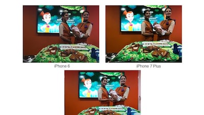 Etihad staff hold a baby during the launch of a new Explorer programme. “Comparing the iPhone 7 to the Samsung S7 is a more apples to apples comparison than the iPhone 7 to the iPhone 6. If I personally was in the market to upgrade my current iPhone, I would wait because using my camera phone for social media, etc would not warrant an upgrade. If I was going to be printing out the images and going for a larger printout option AND specifically wanted an iPhone, than yes, it would be worth the upgrade. But let’s face it, how many of us really use our camera phones to print images to frame?” Delores Johnson / The National