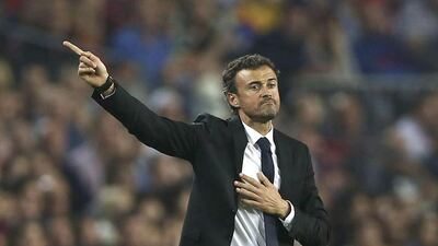 Luis Enrique has been anticipating his first appearance as Barcelona coach against Real Madrid at the Bernabeu. TONI ALBIR / EPA