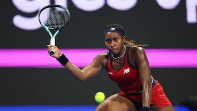 USA's Coco Gauff during the second round of the Qatar Open in Doha last week. Getty Images