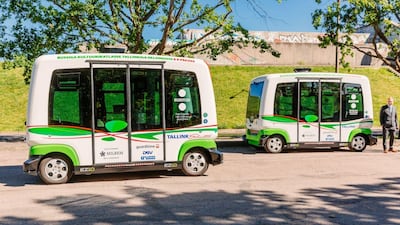 Two driverless buses are being trialled in Tallinn, Estonia, until the end of August. Credit: Arno Mikkor/EU2017EE