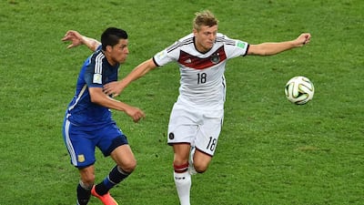 Germany's midfielder Toni Kroos, right. AFP