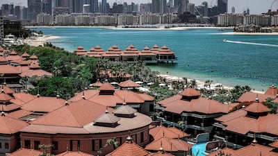 Dubai Marina skyline from The Palm. The UAE maintained robust growth momentum last year. AFP