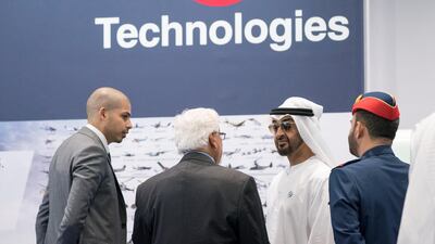 Sheikh Mohammed at the L3 Technology stand.