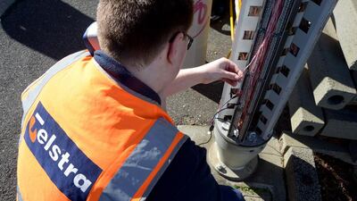 This year’s his year’s Broadband World Forum is hosted by Australian telecoms and media company Telstra. Above, a Telstra field technician conducts maintenance work in Melbourne, Australia. Carla Gottgens / Bloomberg News
