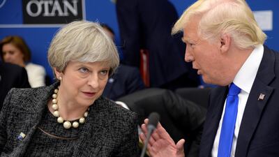 Theresa May has repeated her view that Donald Trump's retweets of Britain First were wrong. EPA/Thierry Charlier