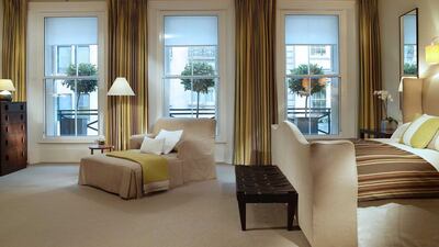 With rooms starting at Dh6,800 a night, Brown’s is not for the business traveller on a budget — but the central London hotel is steeped in history and includes a range of added extras. Courtesy Rocco Forte Hotels