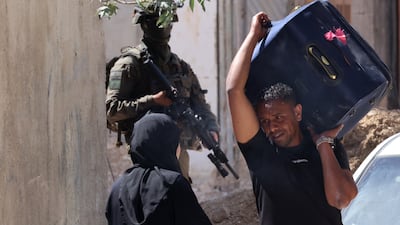 Tens of thousands of Palestinians have been displaced by Israel's 'Iron Wall' operation. EPA