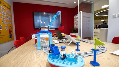 Inside one of the offices at the opening. Leslie Pableo for The National