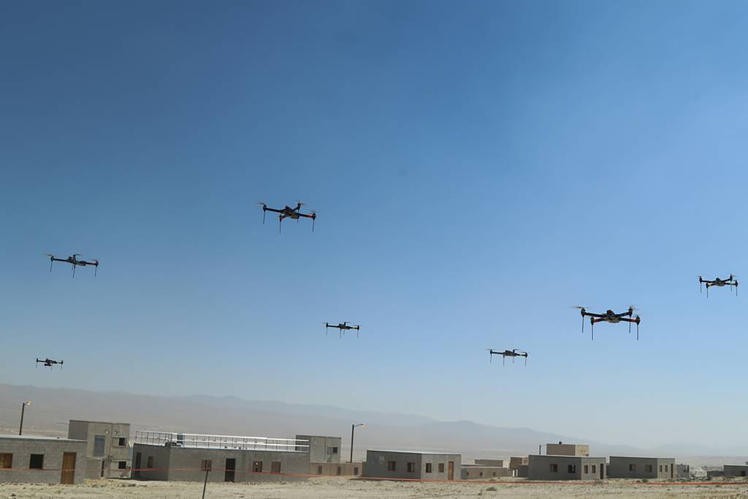 Simulated US Army drone swarm attack. Photo: US Army