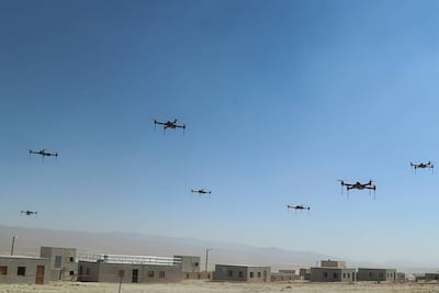 Simulated US Army drone swarm attack. Photo: US Army